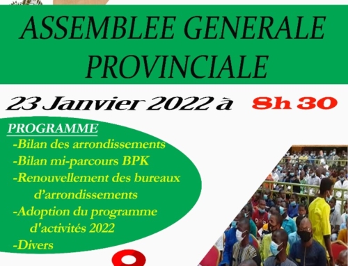Assemblée Générale du Bureau Provincial du Kadiogo